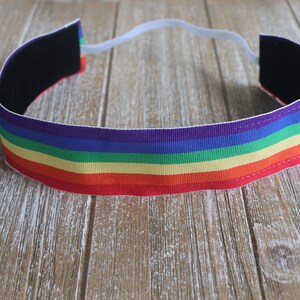 Rainbow Wide Headband, Hair Band for Women, No Slip Headband, Headbands for Girls, Gay Pride Headband, Hair Accessory, Boho Band