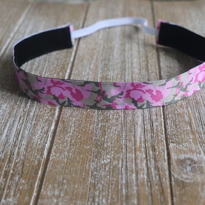 Pink Camouflage Headband, Headband for Girls, Headband for Women, No Slip Headband, Sports Headband, Running Headband, Hair Bands for Girls