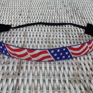 American Flag Headband, Running Headband, Adjustable Headband,  4th of July Headband, Headbands for Women, Sports Headband, No Slip Headband
