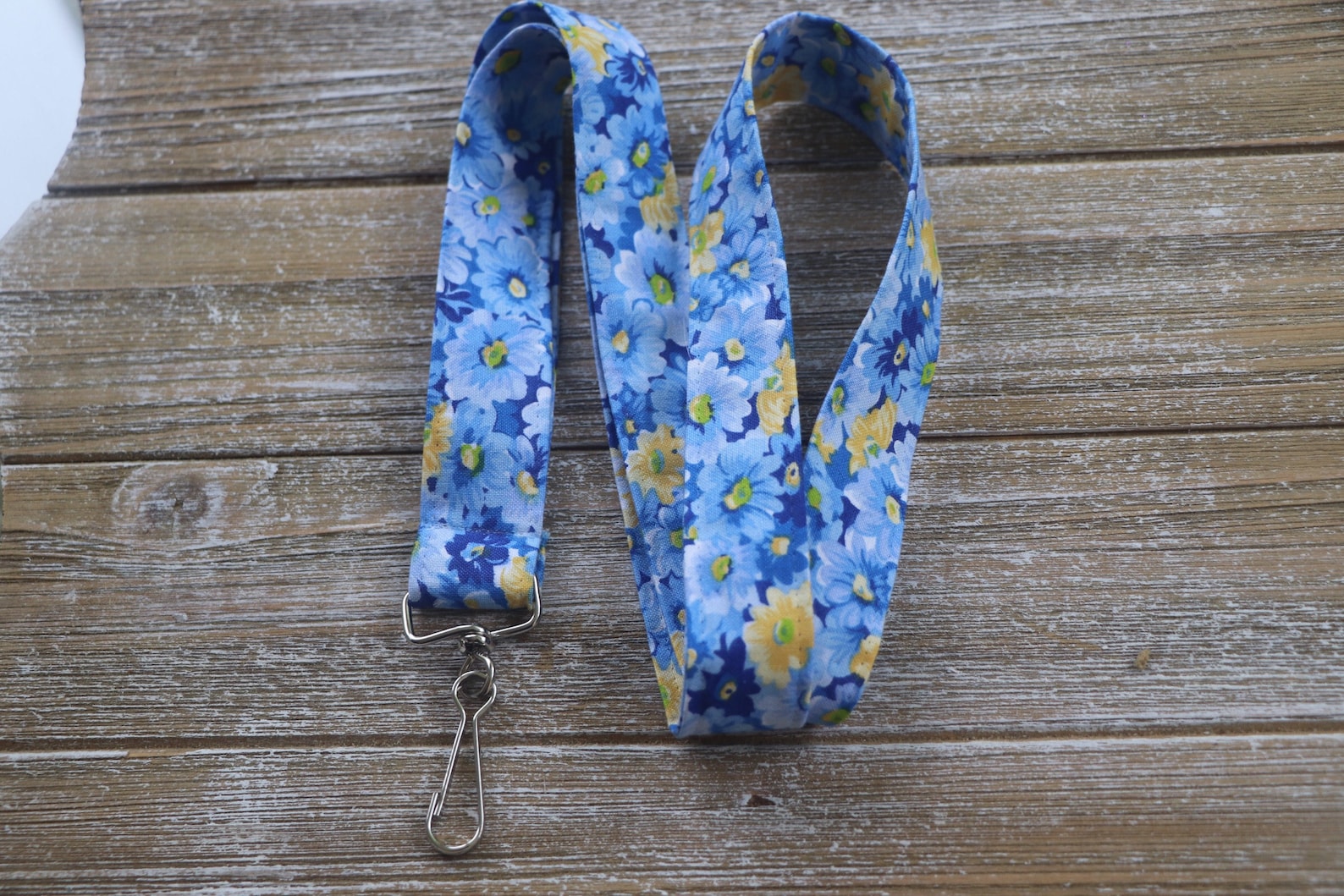 Blue Flower Lanyard Teachers Lanyard Nurses Lanyard Cool - Etsy