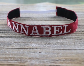 Diadema bordada personalizada, diadema para niña, diadema para mujer, diadema antideslizante, diadema ajustable, diadema deportiva, accesorio