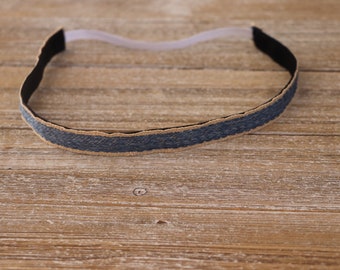 Blauwe denim hoofdband, antislip haarbanden, hoofdbanden voor vrouwen, sporthoofdband, verstelbare hoofdband, hoofdbanden voor meisjes, meisjescadeau