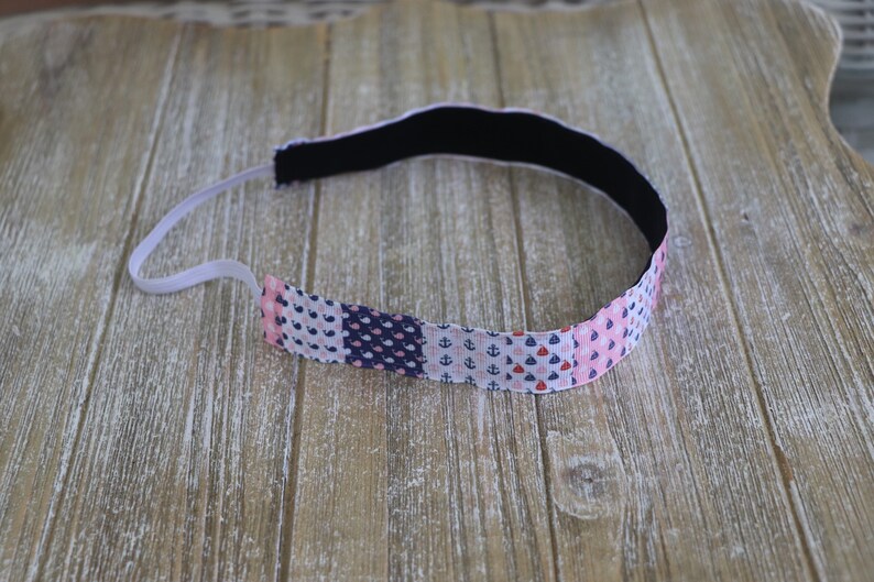 Pink Blue Nautical Headband Headband for Girls Adjustable Etsy