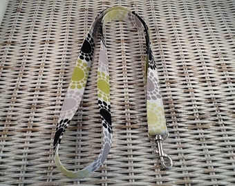 Cordón de tela de flores - Cordones para maestros - Cordones para enfermeras - Regalo para maestros - Regalos para enfermeras - Cordón de insignia - Collar de cordón