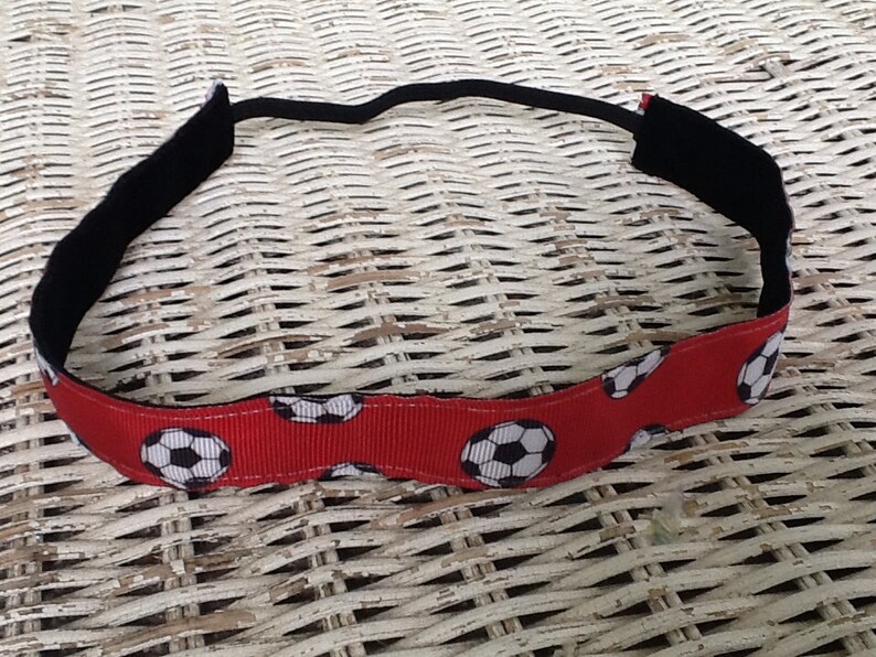 Red Soccer Headband Headbands for Women Hair Bands for Etsy