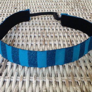 Turquoise Glitter Headband - Sparkle Girls Headband- Headband for Runners - No Slip Headband - Hair Bands for Girls - Adjustable Headband