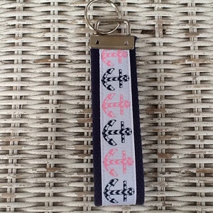 Pink & Blau Anker Schlüsselanhänger - Damen Nautik Schlüsselanhänger - Armband Schlüsselanhänger - Schlüsselanhänger für Frauen - Schlüsselanhänger für Mädchen - Beste Lehrer Geschenke