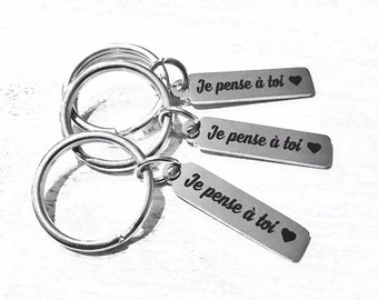 Key ring I think of you, Lover, Husband, Son, Daughter, Lover, Wife, Man and Woman, Christmas stocking, Family gift, birthday