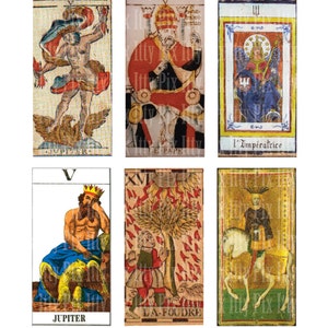Tarot Collage Sheet - Variety -1x2 inch - Domino Collage Sheet