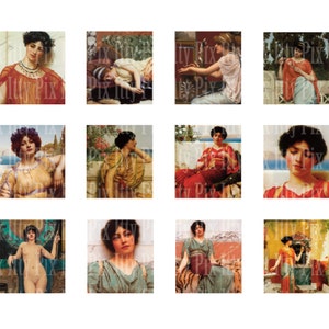 Digital Collage Sheet - Godward digital collage sheet  - .75&quot; x .83&quot; - scrabble tile collage