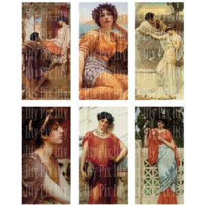 Godward Digital Collage Sheet -1x2 inch - Domino Collage Sheet - Instant Download