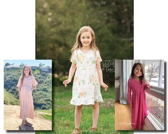 Youth April Dress, Midi and Maxi  PDF Sewing Pattern 1/2- 14