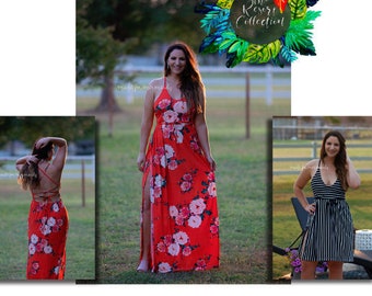 Resort Collection- Women’s Naomi Backless Dress & Maxi PDF Sewing Pattern