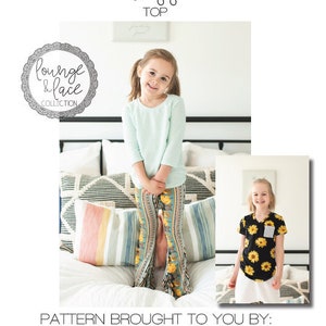 Lounge & Lace Collection- Youth Tess Top Pattern Sizes 1/2-14