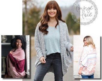 Lounge & Lace Collection-Adult Colleen Cardigan PDF Sewing Pattern