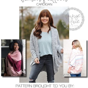 Lounge & Lace Collection-Adult Colleen Cardigan PDF Sewing Pattern