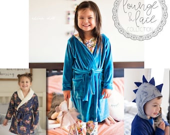 Lounge & Lace Collection- Spencer Robe PDF Sewing Pattern Sizes 1/2-14