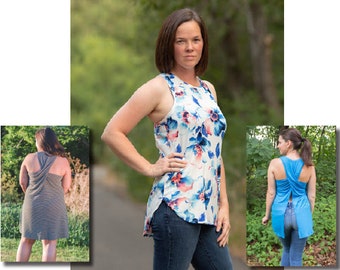 Women’s Avery Tank Top, Tunic & Dress Sewing Pattern