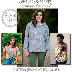 Lounge & Lace Collection: Adult Nicky Oversized Crop, Top and Tunic PDF Sewing Pattern