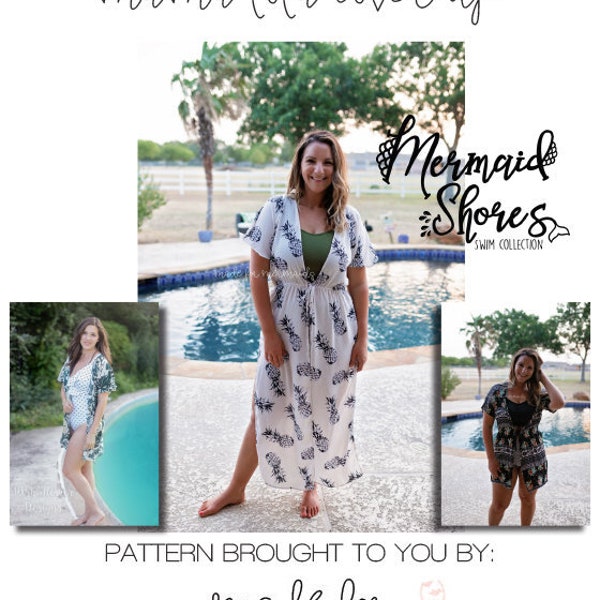 Mermaid Shores Collection- Women’s Lola Cover-Up PDF Sewing Pattern