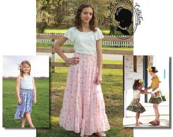The Whistledown Collection: Youth Siena Skirt PDF Sewing Pattern 1/2- 14