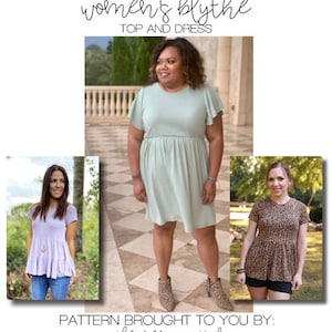 Adult Blythe Babydoll Top & Dress PDF Sewing Pattern