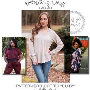 Lounge & Lace Collection Adult Rory Raglan PDF Sewing Pattern image 1