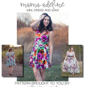 Women’s Adeline Mini, Dress & Maxi PDF Sewing Pattern
