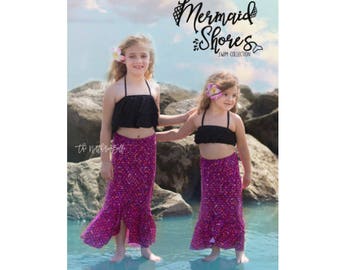 Mermaid Shores Collection- Pearl Cover Up PDF Pattern instant download Sizes 1/2-14years