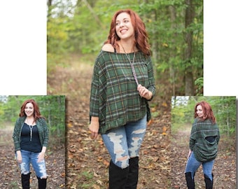 Women’s Jamie 2-Way Poncho & Sweater PDF Sewing Pattern