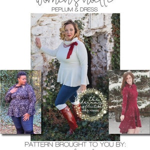 Dreamy Collection- Adult Noelle Peplum & Dress PDF Pattern