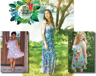 Resort Collection- Women’s Felicity Swing Top, Dress, and Maxi PDF Pattern
