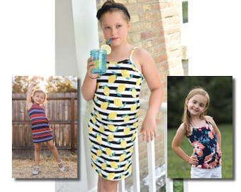Youth Ruby Top & Dress PDF Sewing Pattern Sizes 1/2-14