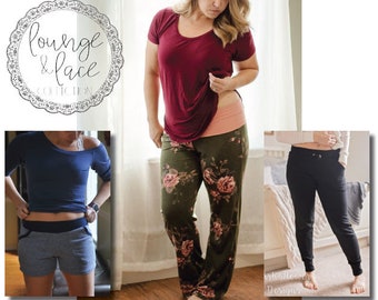 Lounge & Lace Collection: Women’s Lexi Loungers- Shorts, Pants and Joggers PDF Sewing Pattern