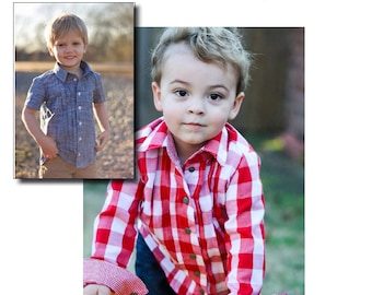 Charlie Button Up PDF Pattern instant download size 1/2-8