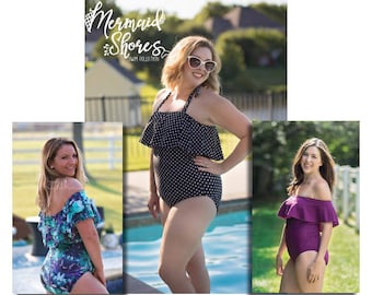 Mermaid Shores Collection- Mama Camila Swimsuit PDF Pattern instant download