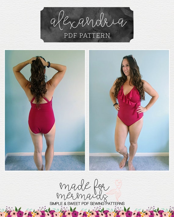 Mermaid Shores Collection Alexandria Swimsuit PDF Pattern - Etsy 日本