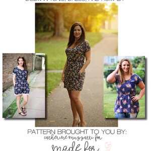 Women&#39;s Lea Tunic, Dress & Romper PDF Sewing Pattern Sizes