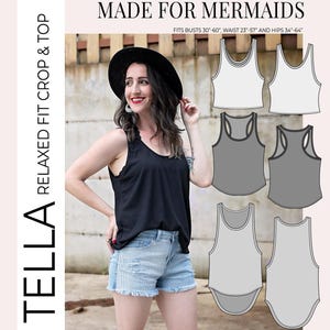 Tella Relaxed Fit Crop & Top PDF Sewing Pattern