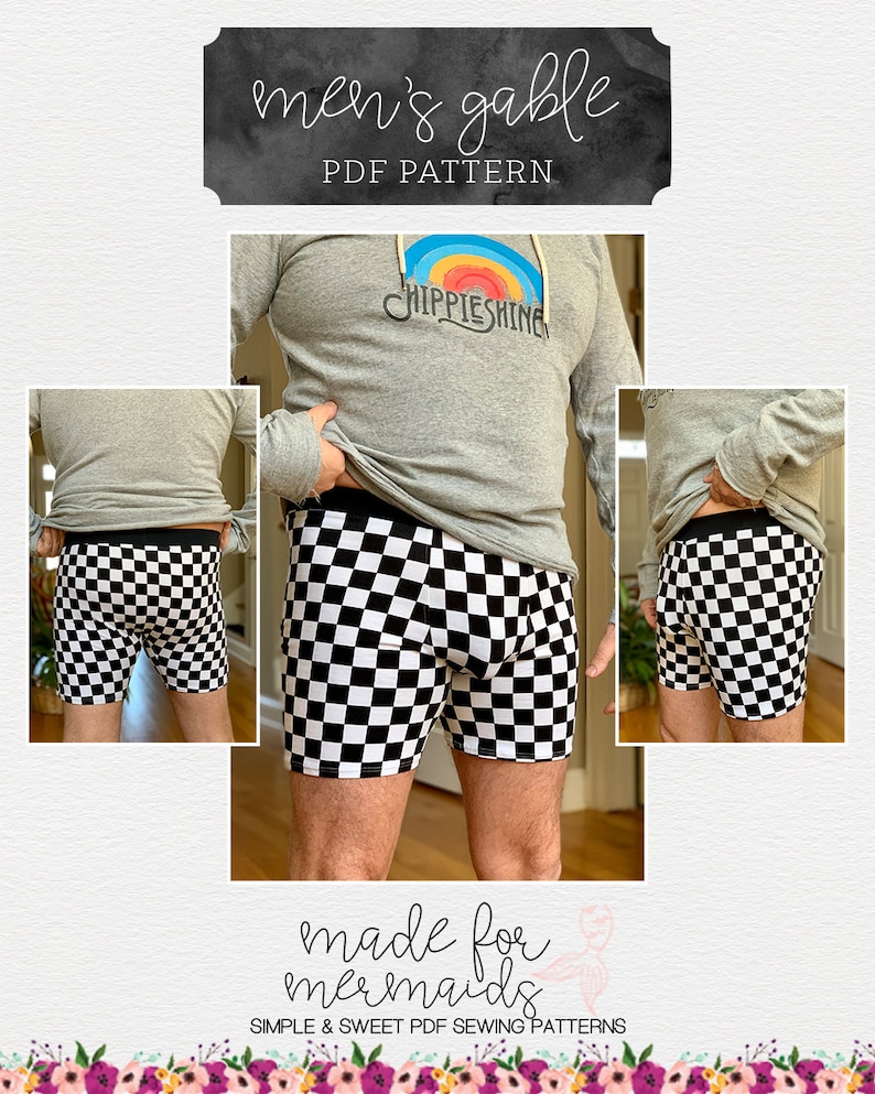 Lounge & Lace Collection-Adult Gable Boxer Brief PDF Sewing Pattern image 8