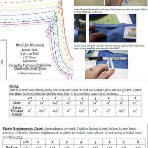 Cinderella Ball Gown Dress everyday princess PDF Pattern instant download 6mnth-8years image 5