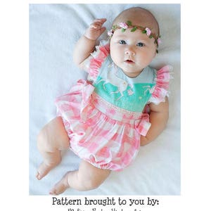 BABY Hampton Romper, Dress, Top and Bloomer PDF Sewing Pattern Newborn- 24 months