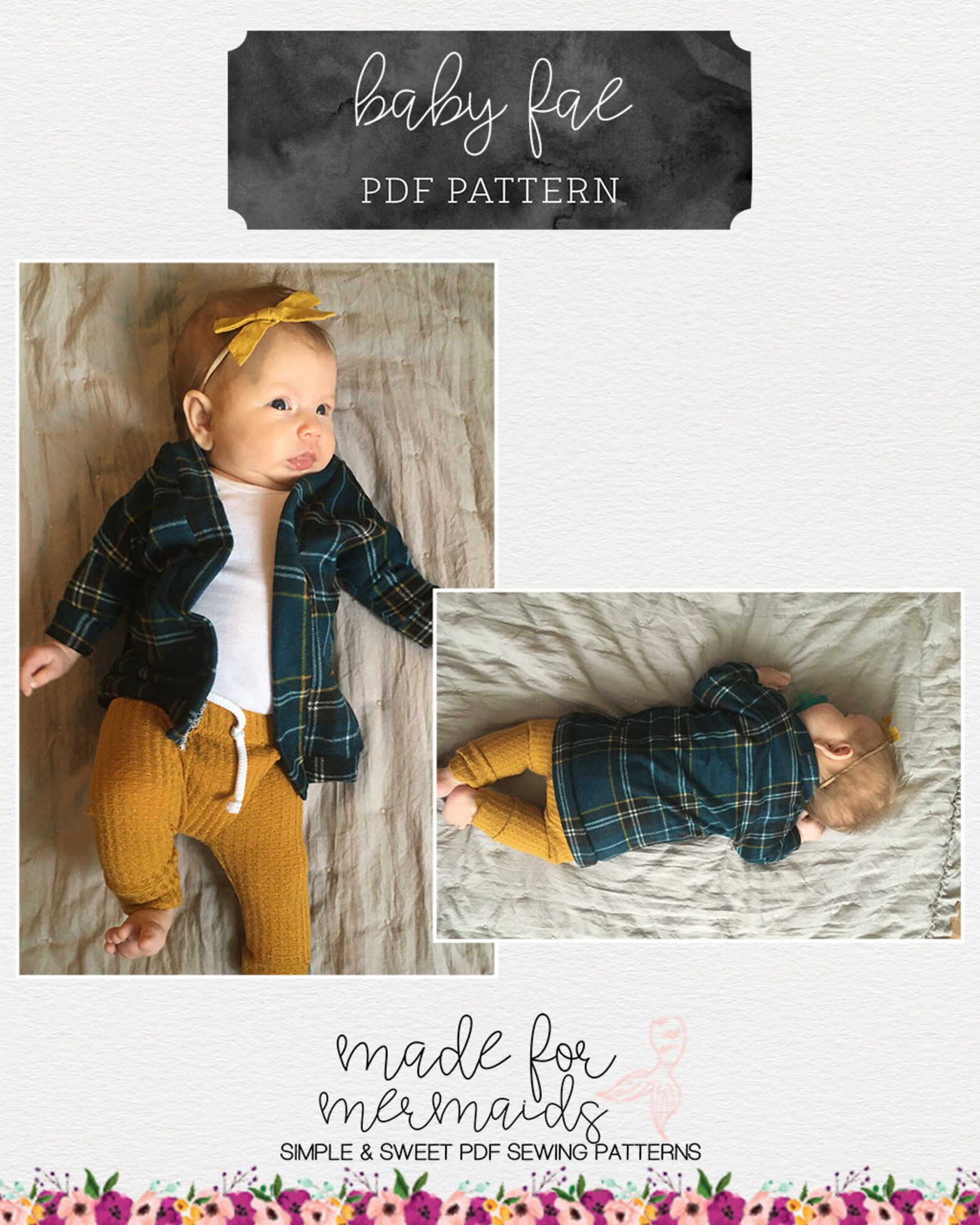 Baby Fae Cardigan & Duster PDF Sewing Pattern Newborn- 24 Months - Etsy