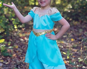 Jasmine Romper and Dress everyday princess PDF Pattern instant download 1/2-8