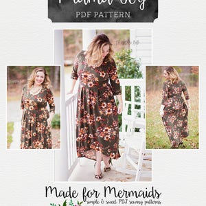 Dreamy Collection Mama Joy Peplum Mini Dress & Maxi PDF - Etsy