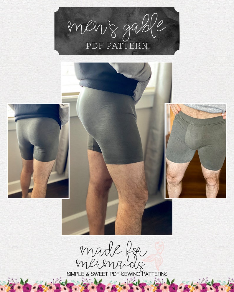 Lounge & Lace Collection-Adult Gable Boxer Brief PDF Sewing Pattern image 4