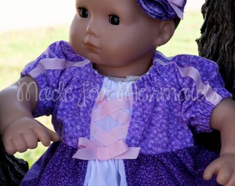 Rapunzel DOLLY Kleid 15" oder 18" Puppe PDF Schnittmuster sofort download