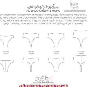 Lounge & Lace Collection Nadia No Show Cheeky and Thong PDF - Etsy