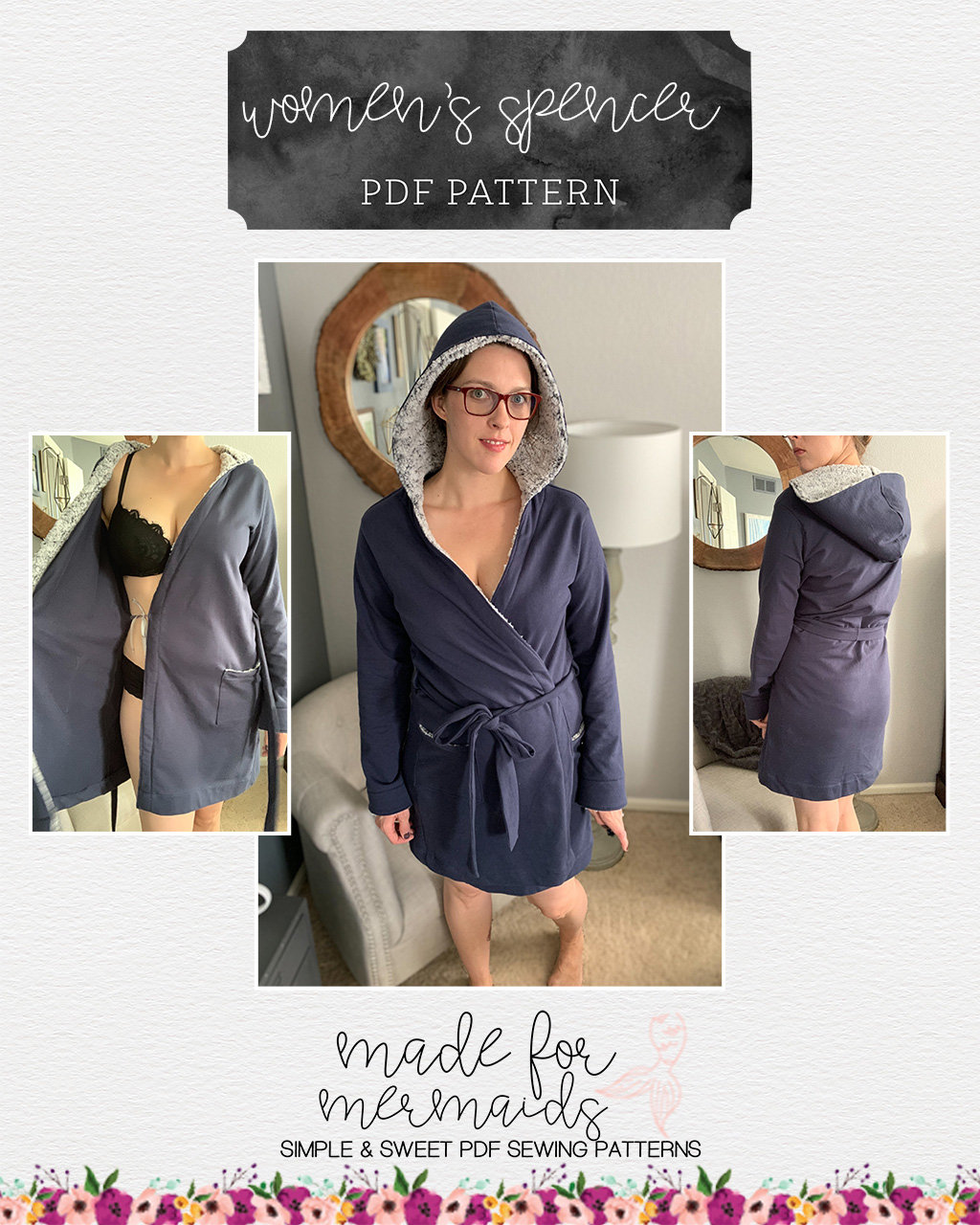 Fancy Robe Pattern Lounge & Lace Collection- Women’s Spencer Robe PDF Sewing Pattern - Etsy