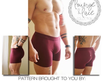 Lounge & Lace Collection-Adult Gable Boxer Brief PDF Sewing Pattern